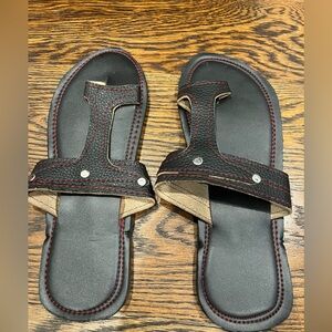Maasai Leather Slippers, Handmade in Tanzania US 39 unisex